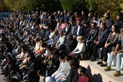 Eşbaşkan Hatun, K&uuml;rt&ccedil;e talepli deklarasyon a&ccedil;ıklamasına katıldı