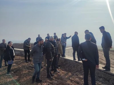 Eşbaşkanlar yeni mezarlık alanında incelemelerde bulundu