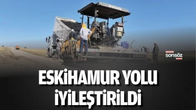 Eskihamur yolu iyileştirildi