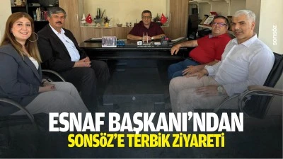 Esnaf Başkanı&rsquo;ndan Sons&ouml;z&rsquo;e terbi ziyareti; &ldquo;Batman&rsquo;ın &ouml;nemli medya kuruluşlarından biri&hellip;&rdquo;