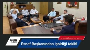 Esnaf Başkanından işbirliği teklifi
