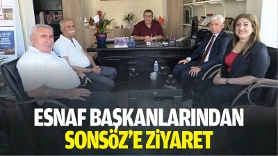 Esnaf Başkanlarından Sons&ouml;z&rsquo;e ziyaret&hellip;
