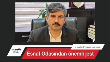 Esnaf Odasından &ouml;nemli jest