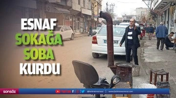 Esnaf, sokağa soba kurdu