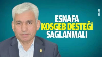 Esnafa KOSGEB desteği sağlanmalı