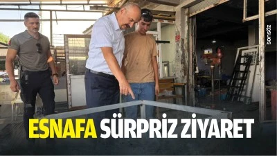 Esnafa s&uuml;rpriz ziyaret