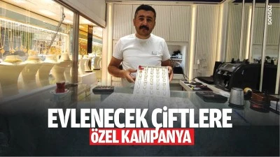 Evlenecek &ccedil;iftlere &ouml;zel kampanya