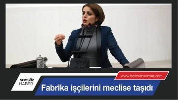 FABRİKA İŞ&Ccedil;İLERİNİ MECLİSE TAŞIDI