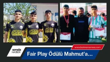 Fair Play &Ouml;d&uuml;l&uuml; Mahmut&rsquo;a&hellip;