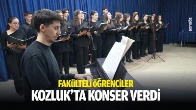 Fak&uuml;lteli &Ouml;ğrenciler, Kozluk&rsquo;ta konser verdi