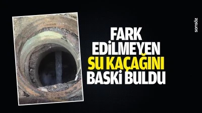 Fark edilmeyen su ka&ccedil;ağını BASKİ buldu