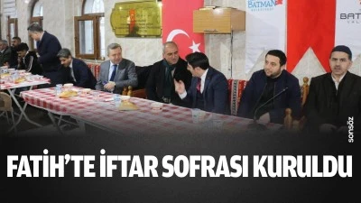 Fatih&rsquo;te iftar sofrası kuruldu