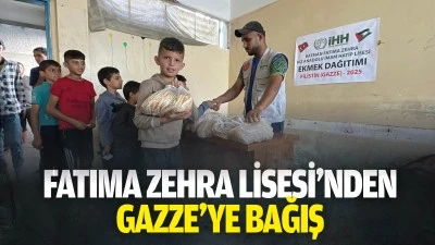 Fatıma Zehra Lisesi&rsquo;nden Gazze&rsquo;ye bağış