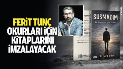 Ferit Tun&ccedil;, okurları i&ccedil;in kitaplarını imzalayacak