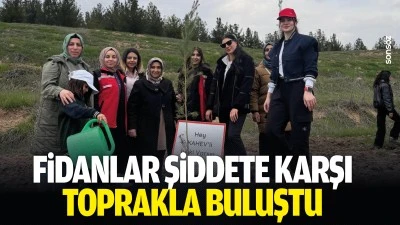 Fidanlar, şiddete karşı toprakla buluştu