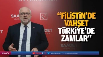 &ldquo;Filistin&rsquo;de vahşet, T&uuml;rkiye&rsquo;de zamlar&hellip;&rdquo;