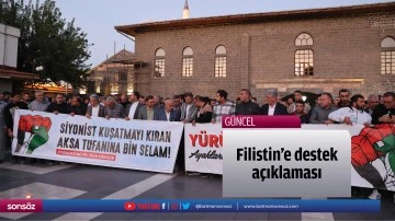 Filistin'e destek a&ccedil;ıklaması