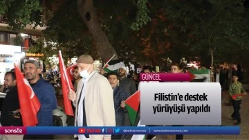 Filistin'e destek y&uuml;r&uuml;y&uuml;ş&uuml; yapıldı