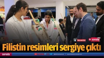 Filistin resimleri sergiye &ccedil;ıktı