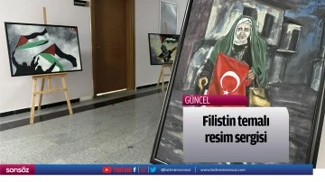 Filistin temalı resim sergisi