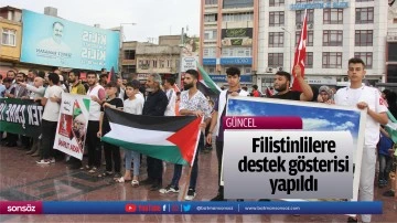 Filistinlilere destek g&ouml;sterisi yapıldı