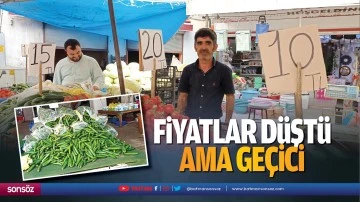Fiyatlar d&uuml;şt&uuml; ama ge&ccedil;ici&hellip;