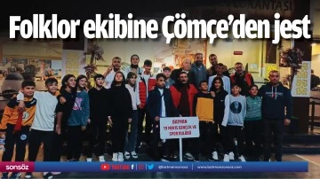 Folklor ekibine &Ccedil;&ouml;m&ccedil;e&rsquo;den jest