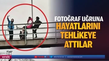 Fotoğraf uğruna hayatlarını tehlikeye attılar