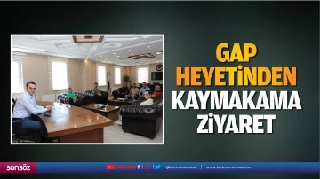 GAP heyetinden kaymakama ziyaret