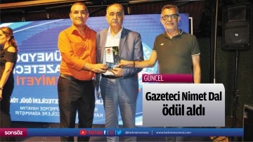 Gazeteci Nimet Dal, ödül aldı