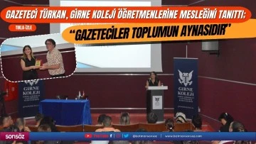 Gazeteci T&uuml;rkan, Girne Koleji &Ouml;ğretmenlerine mesleğini tanıttı