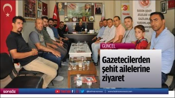 Gazetecilerden şehit ailelerine ziyaret