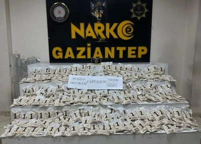 Gaziantep'te 510 bin uyuşturucu hap ele ge&ccedil;irildi