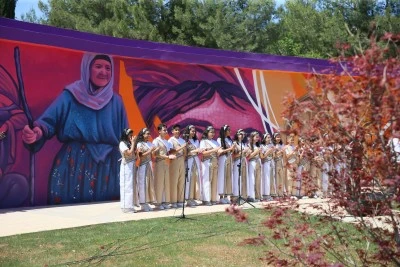 Gaziantep'te AB-T&uuml;rkiye dayanışması i&ccedil;in yapılan sanat duvarı a&ccedil;ıldı