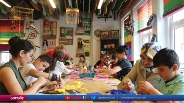 Gaziantep'te anneler &ccedil;ocuklarıyla sanatsal faaliyetlerde buluştu