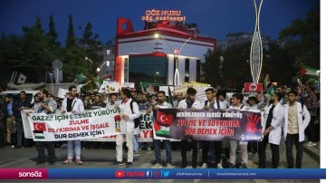 Gaziantep'te İsrail'in Gazze'ye saldırıları protesto edildi