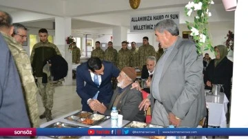 Gaziler ve şehit ailelerinin onuruna yemek verildi