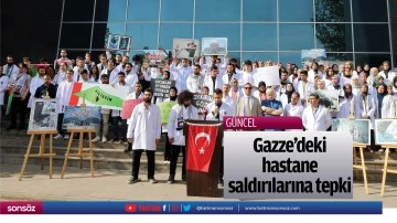 Gazze'deki hastane saldırılarına tepki