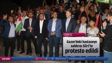Gazze'deki hastaneye saldırısı Siirt'te protesto edildi