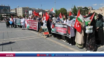 Gazze'ye destek i&ccedil;in "sessiz y&uuml;r&uuml;y&uuml;ş" yapıldı