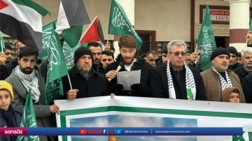 Gazze'ye saldırıları protesto edildi