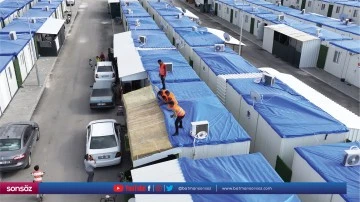 Ge&ccedil;ici barınma merkezlerinde kış tedbirleri artırıldı