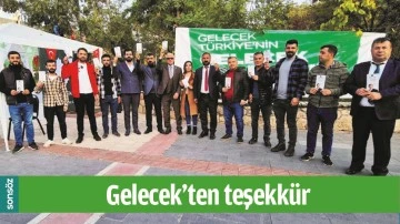 GELECEK&rsquo;TEN TEŞEKK&Uuml;R