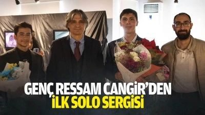 Gen&ccedil; Ressam Cangir&rsquo;den ilk solo sergisi