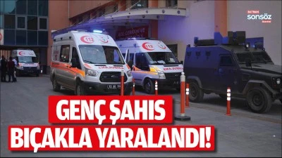 Gen&ccedil; şahıs, bı&ccedil;akla yaralandı!