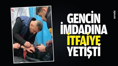 Gencin imdadına itfaiye yetişti