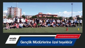 Gen&ccedil;lik M&uuml;d&uuml;rlerine &ouml;zel teşekk&uuml;r