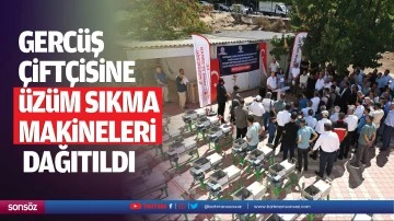Gerc&uuml;ş &Ccedil;ift&ccedil;isine &uuml;z&uuml;m sıkma makineleri dağıtıldı