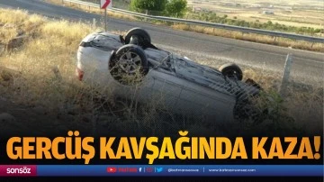 Gerc&uuml;ş Kavşağında kaza!