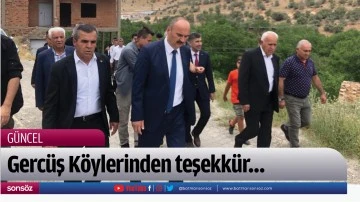 Gerc&uuml;ş K&ouml;ylerinden teşekk&uuml;r&hellip;